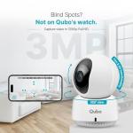 Qubo Smart 360 2K 3MP 1296p WiFi CCTV Security Camera